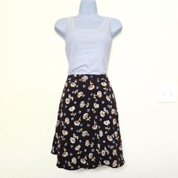 Y2K My Michelle Bohemian floral brown Mini Flowy skirt - Picture 4 of 13